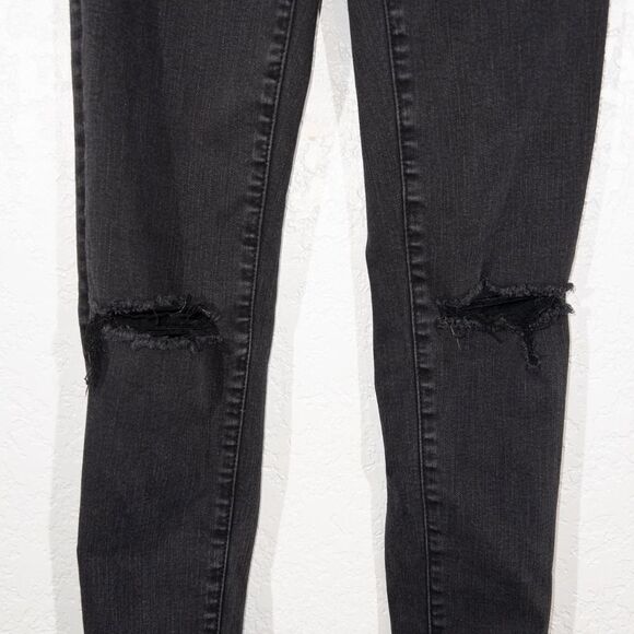 American Eagle Black Super Hi-Rise Jeggings Size 0 - Picture 2 of 9